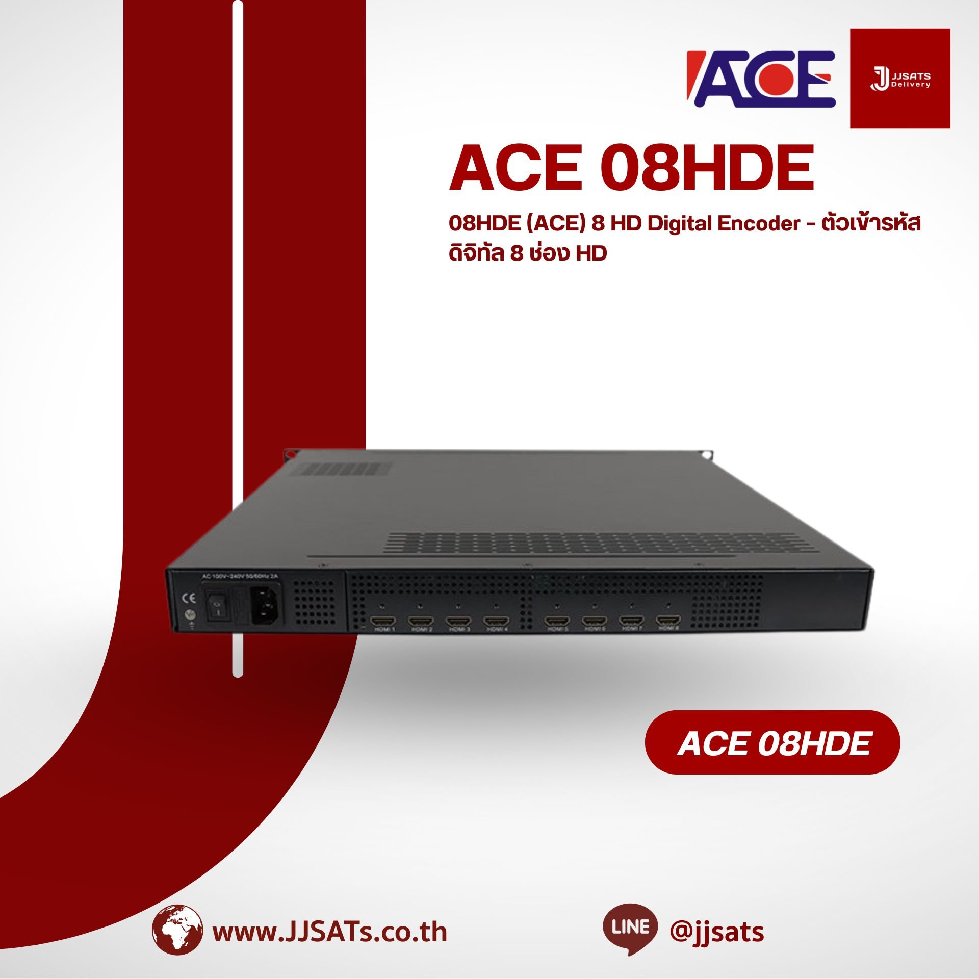 08HDE (ACE) 8 HD Digital Encoder – 8 Channel HD Digital Encoder | By JJSATs