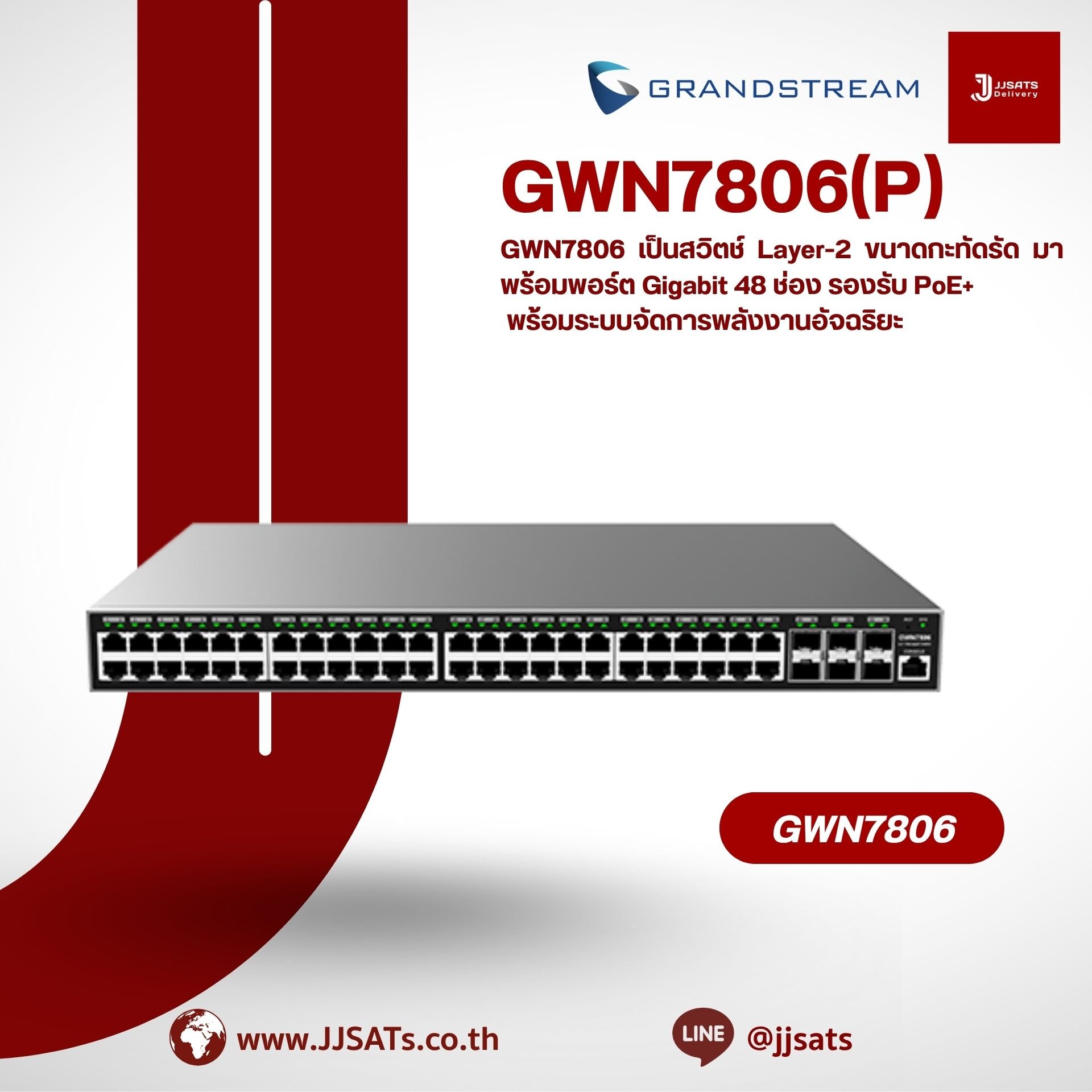 GWN7806 – Grandstream Layer 2+ Managed Switch