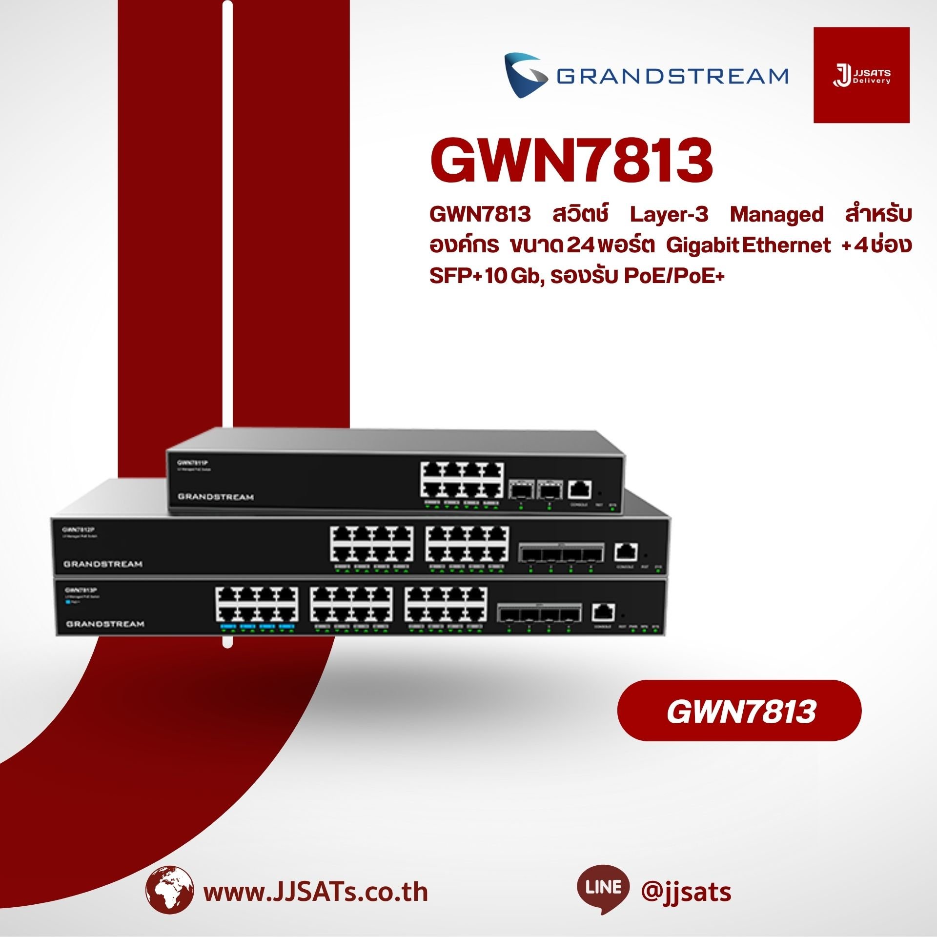 GWN7813 – Grandstream Layer 3 Managed Switch