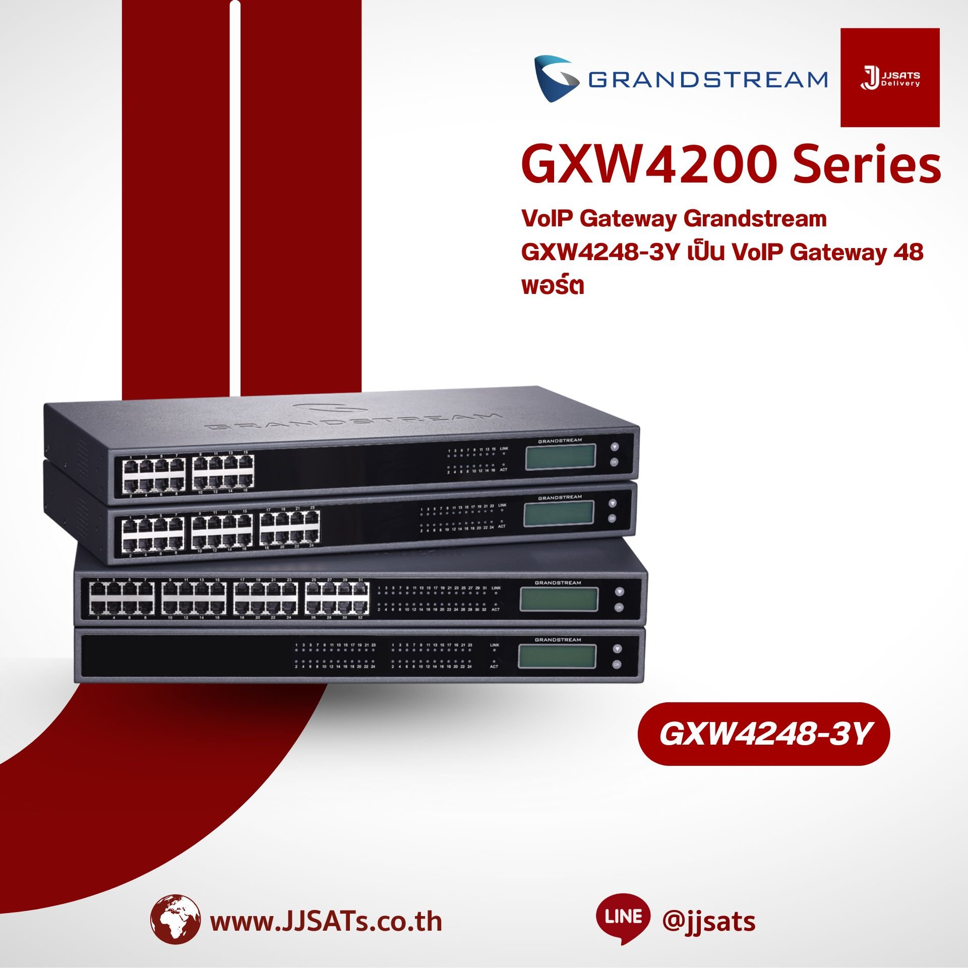 VoIP Gateway Grandstream GXW4248-3Y is a 48-port