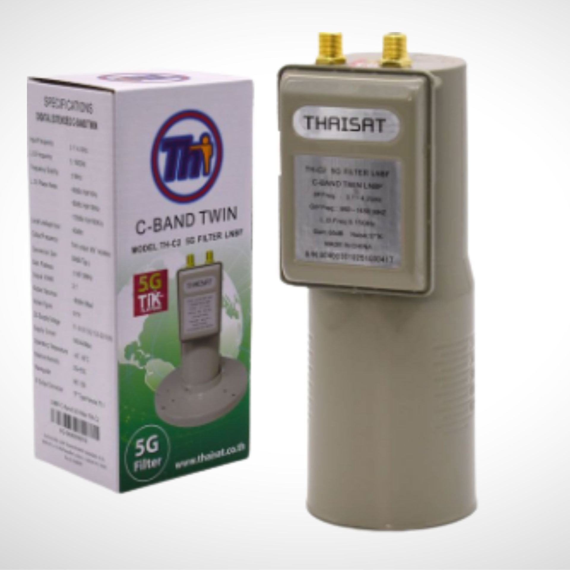 TH-C2 5G Filter (Thaisat) C-Band LNBF with Dual Independent Outputs ...
