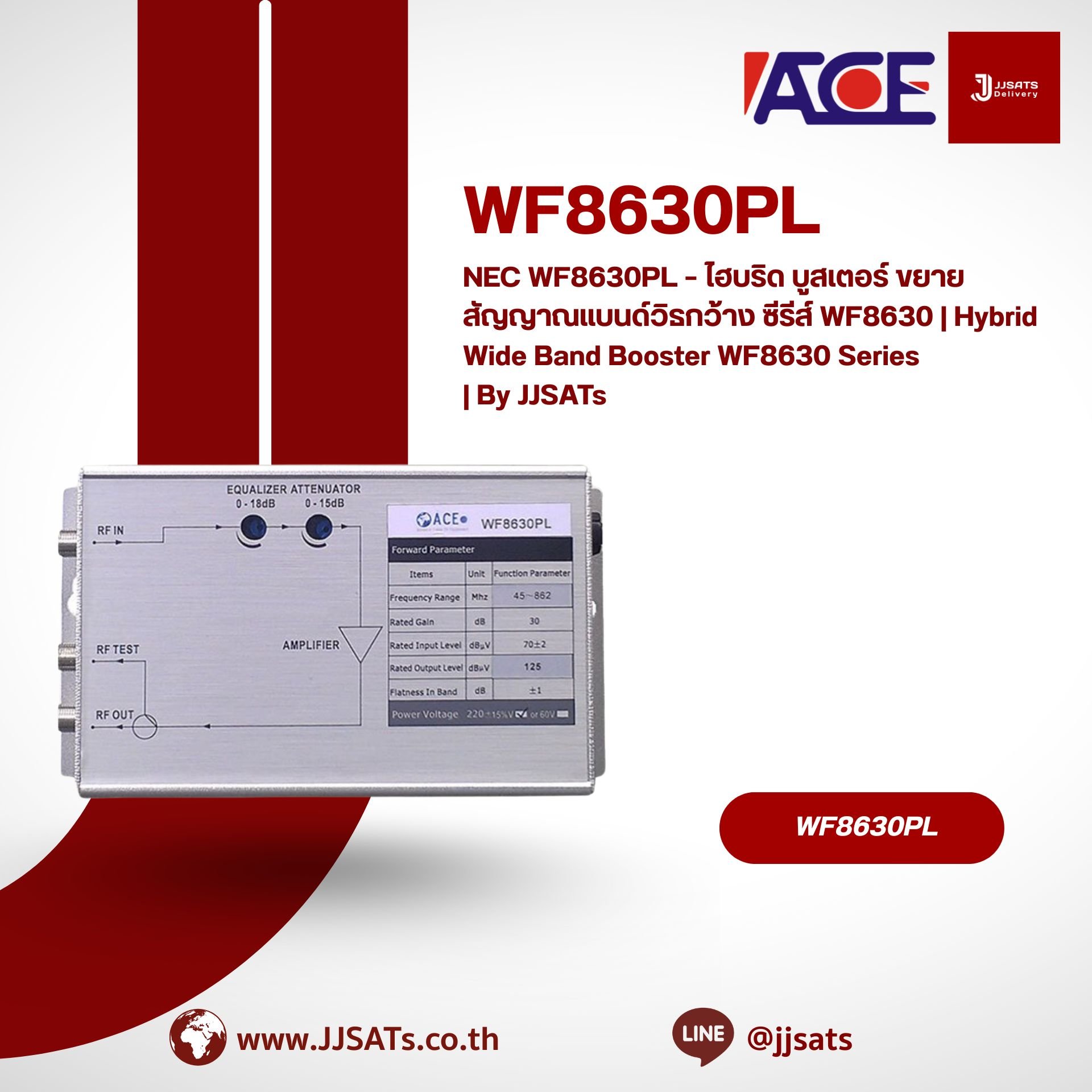 NEC WF8630PL – Hybrid Wide Band Booster WF8630 Series | By JJSATs