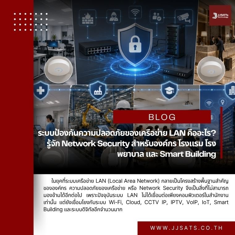 ระบบป้องกันความปลอดภัยของเครือข่าย LAN คืออะไร? รู้จัก Network Security สำหรับองค์กร โรงแรม โรงพยาบาล และ Smart Building