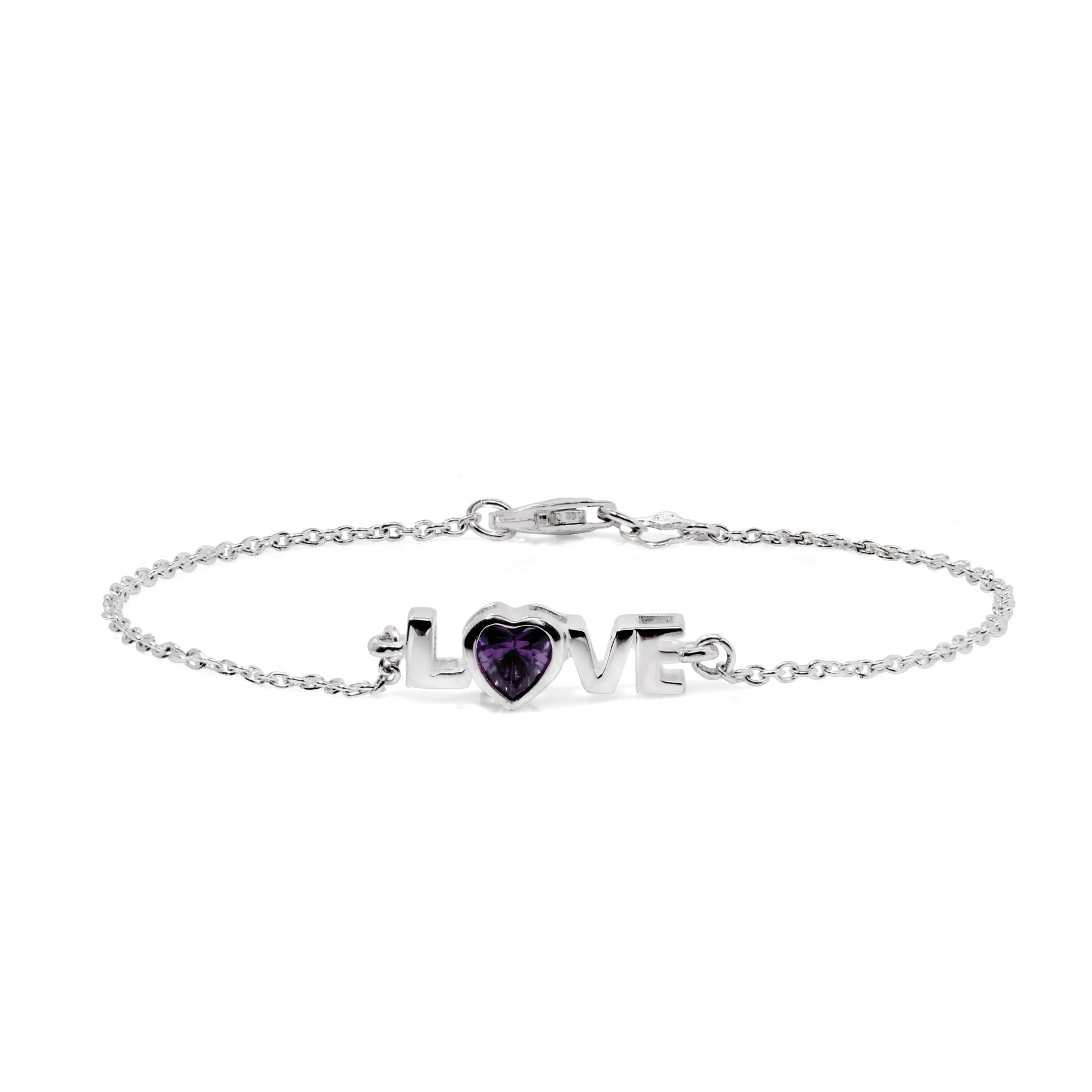 Sterling silver 'LOVE' bracelet