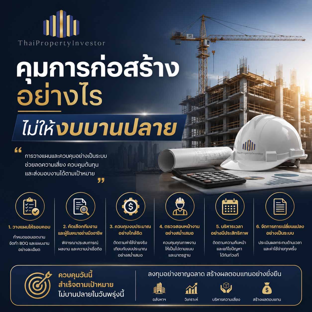 คุมการก่อสร้างอย่างไร ไม่ให้งบบานปลาย