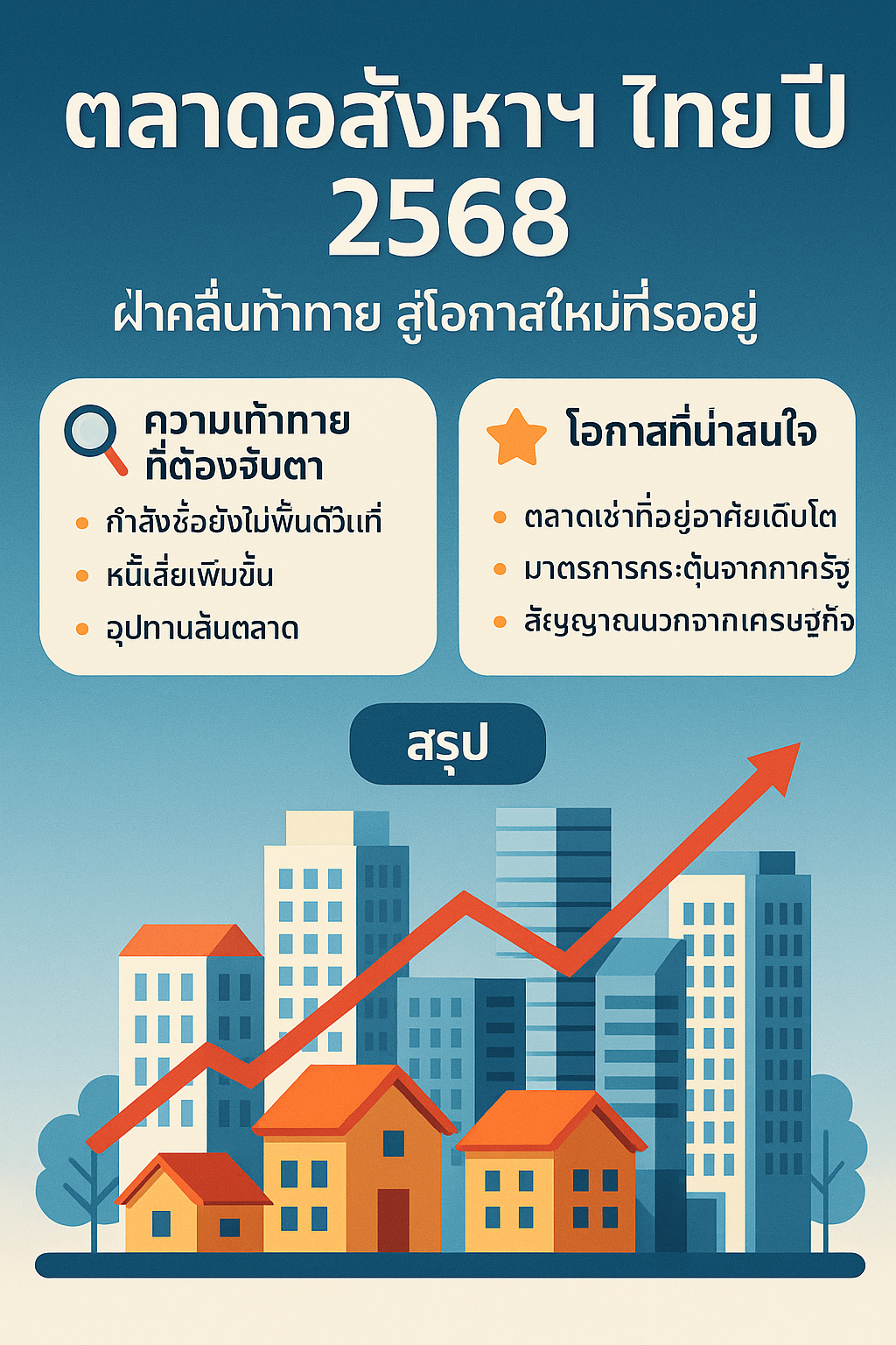 ตลาดอสังหาริมทรัพย์ไทยปี 2568: ฝ่าคลื่นท้าทาย สู่โอกาสใหม่ที่รออยู่
