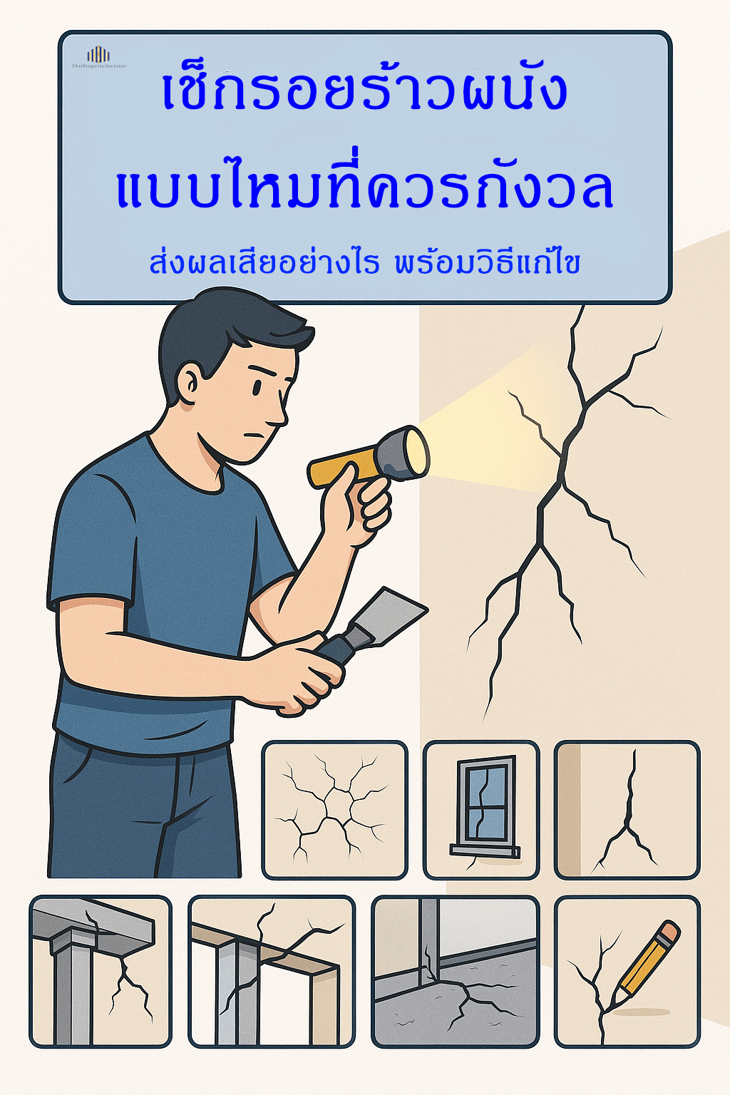 เช็กรอยร้าวผนัง แบบไหนที่ควรกังวล ส่งผลเสียอย่างไร พร้อมวิธีแก้ไขง่ายๆ ด้วยตัวเอง เช็กรอยร้าวผนัง แบบไหนที่ควรกังวล ส่งผลเสียอย่างไร พร้อมวิธีแก้ไขง่ายๆ ด้วยตัวเอง