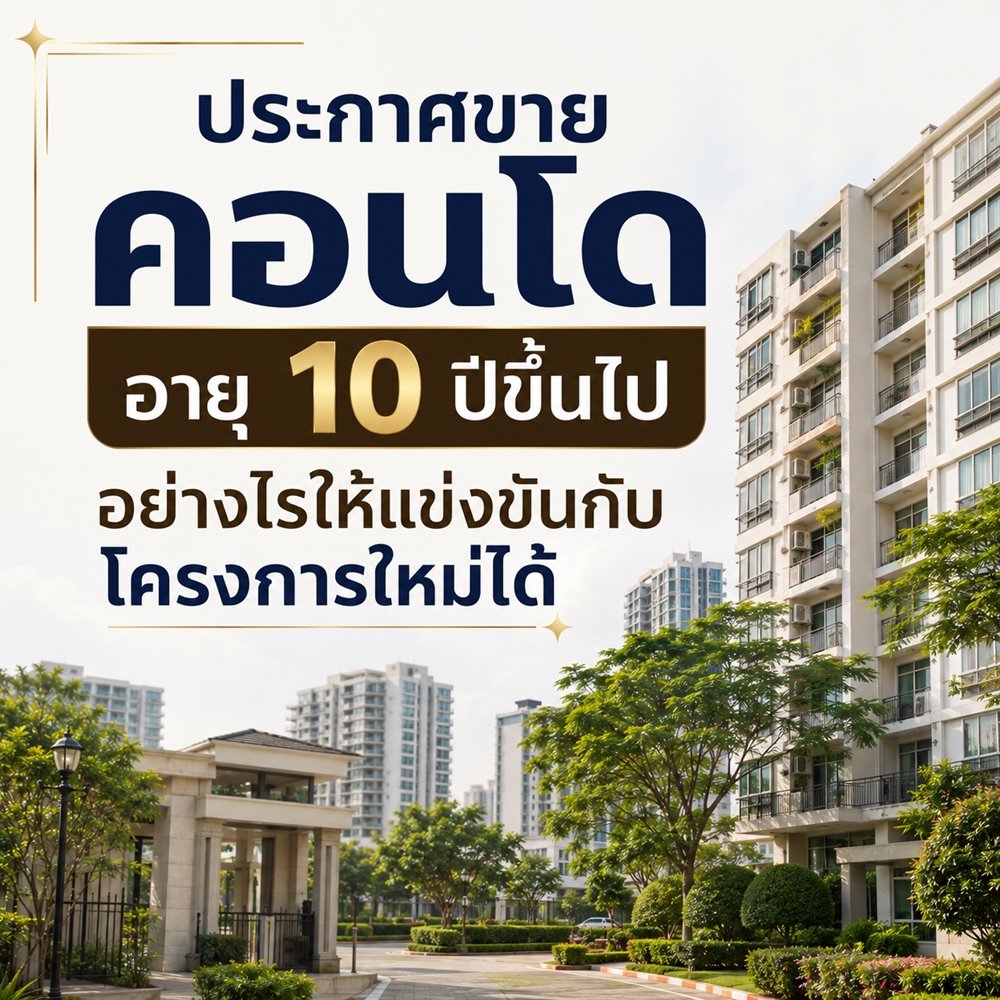ประกาศขายคอนโดอายุ 10 ปีขึ้นไปอย่างไรให้แข่งขันกับโครงการใหม่ได้