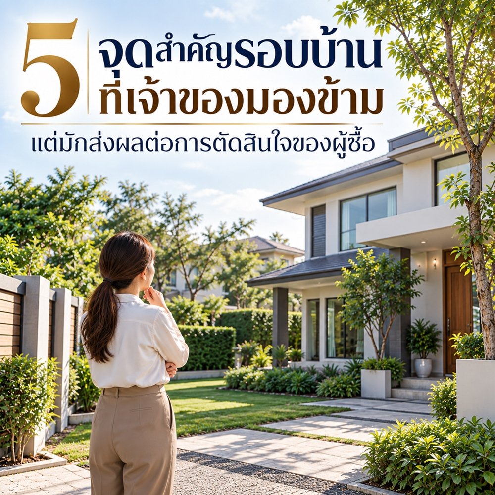 5 จุดสำคัญรอบบ้านที่เจ้าของมองข้าม แต่มักส่งผลต่อการตัดสินใจของผู้ซื้อ