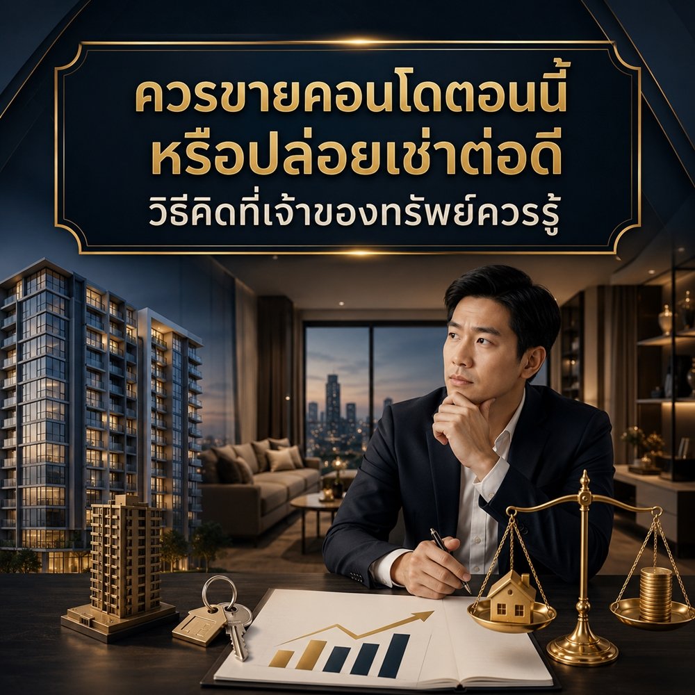 ควรขายคอนโดตอนนี้ หรือปล่อยเช่าต่อดี? วิธีคิดที่เจ้าของทรัพย์ควรรู้