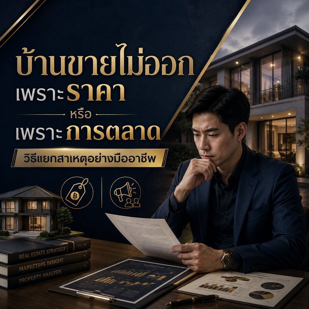 บ้านขายไม่ออกเพราะราคา หรือเพราะการตลาด วิธีแยกสาเหตุอย่างมืออาชีพ
