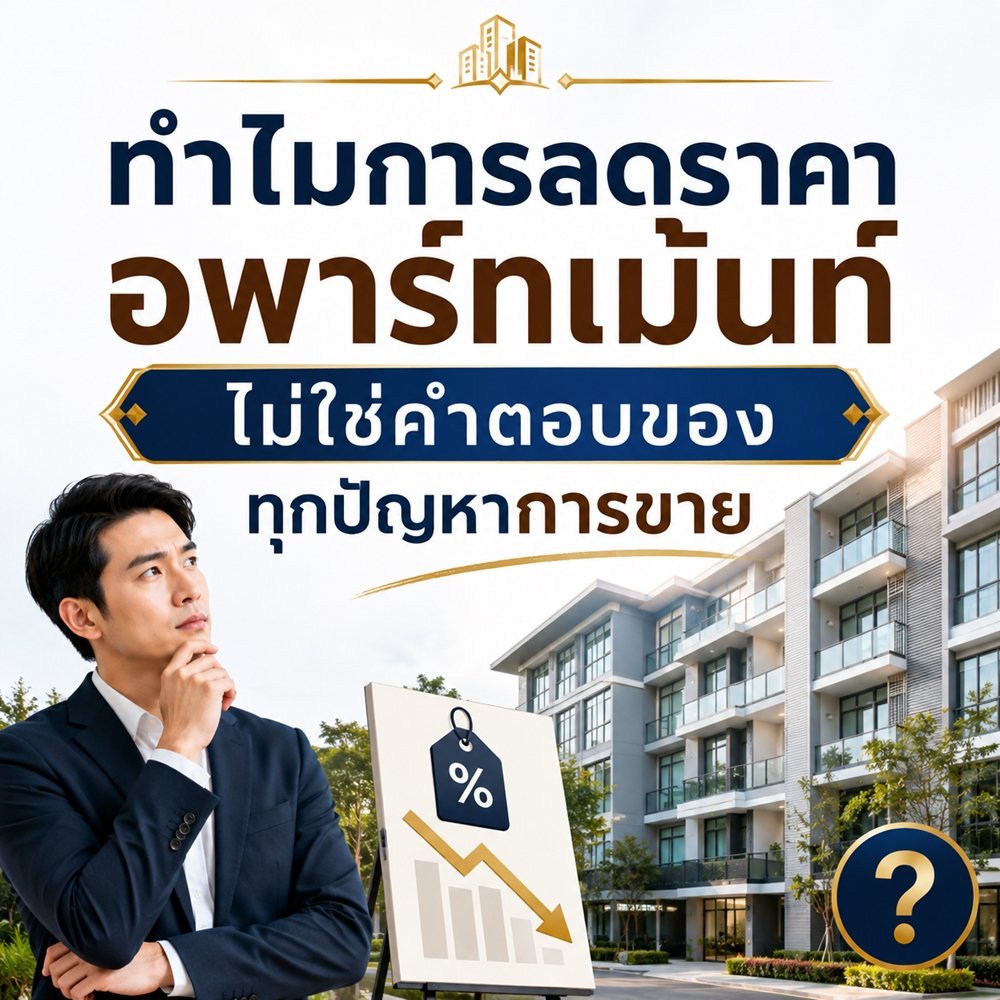 ทำไมการลดราคาอพาร์ทเม้นท์ ไม่ใช่คำตอบของทุกปัญหาการขาย