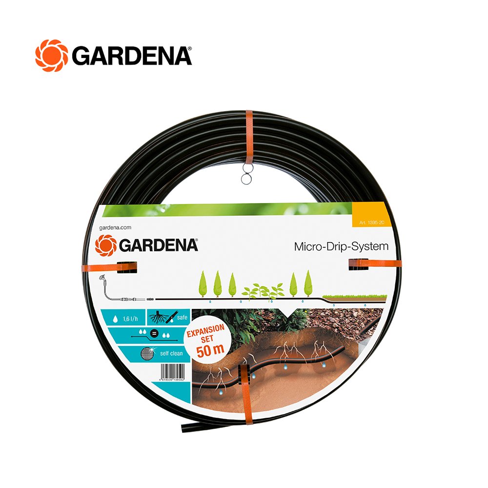 Gardena ชุดเสริมสำหรับ ชุดน้ำหยดบนดิน-ใต้ดิน (13.7มม.), 50 เมตร (01395-20)