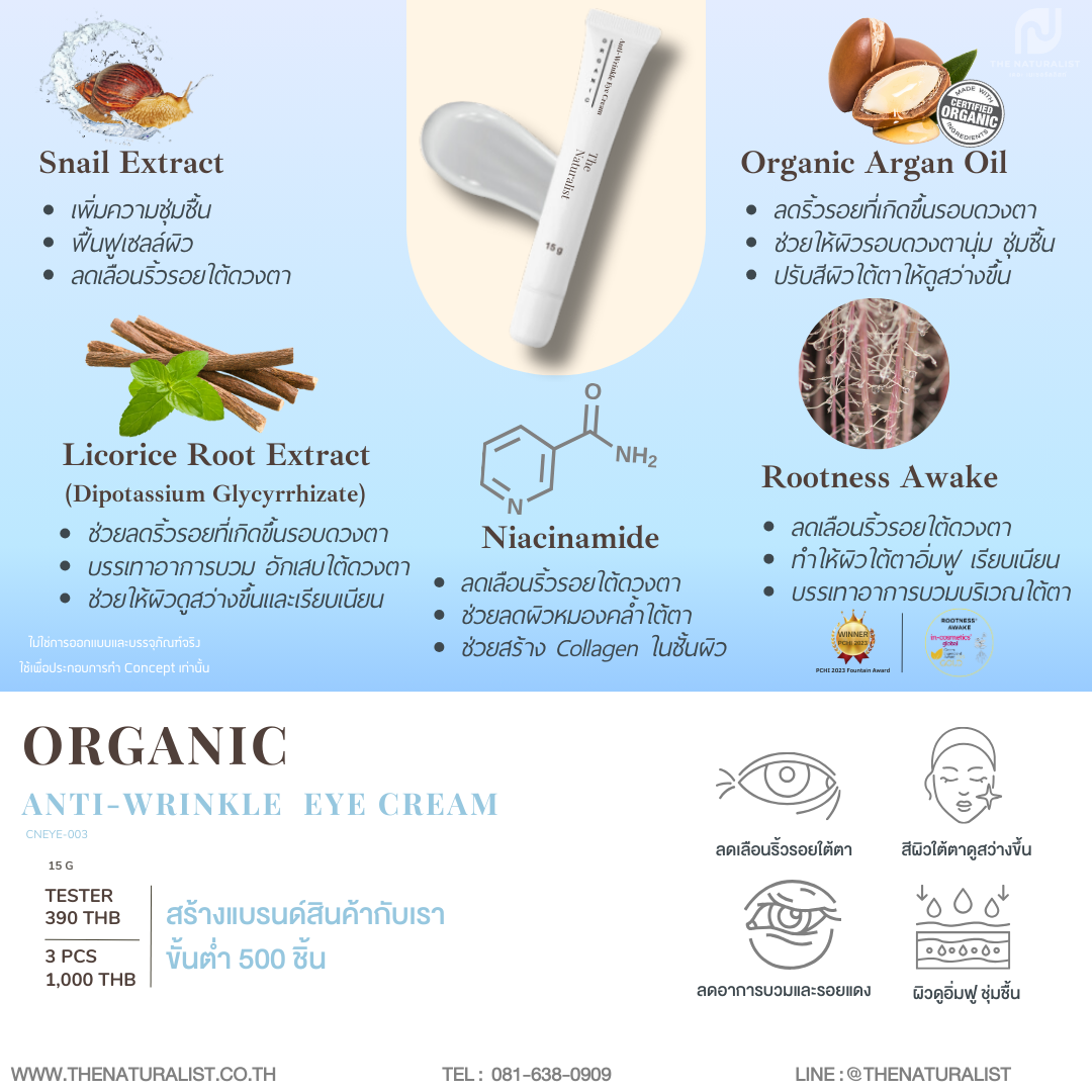 ครีมลดเลือนริ้วรอยใต้ตา - Anti-Wrinkle Eye Cream