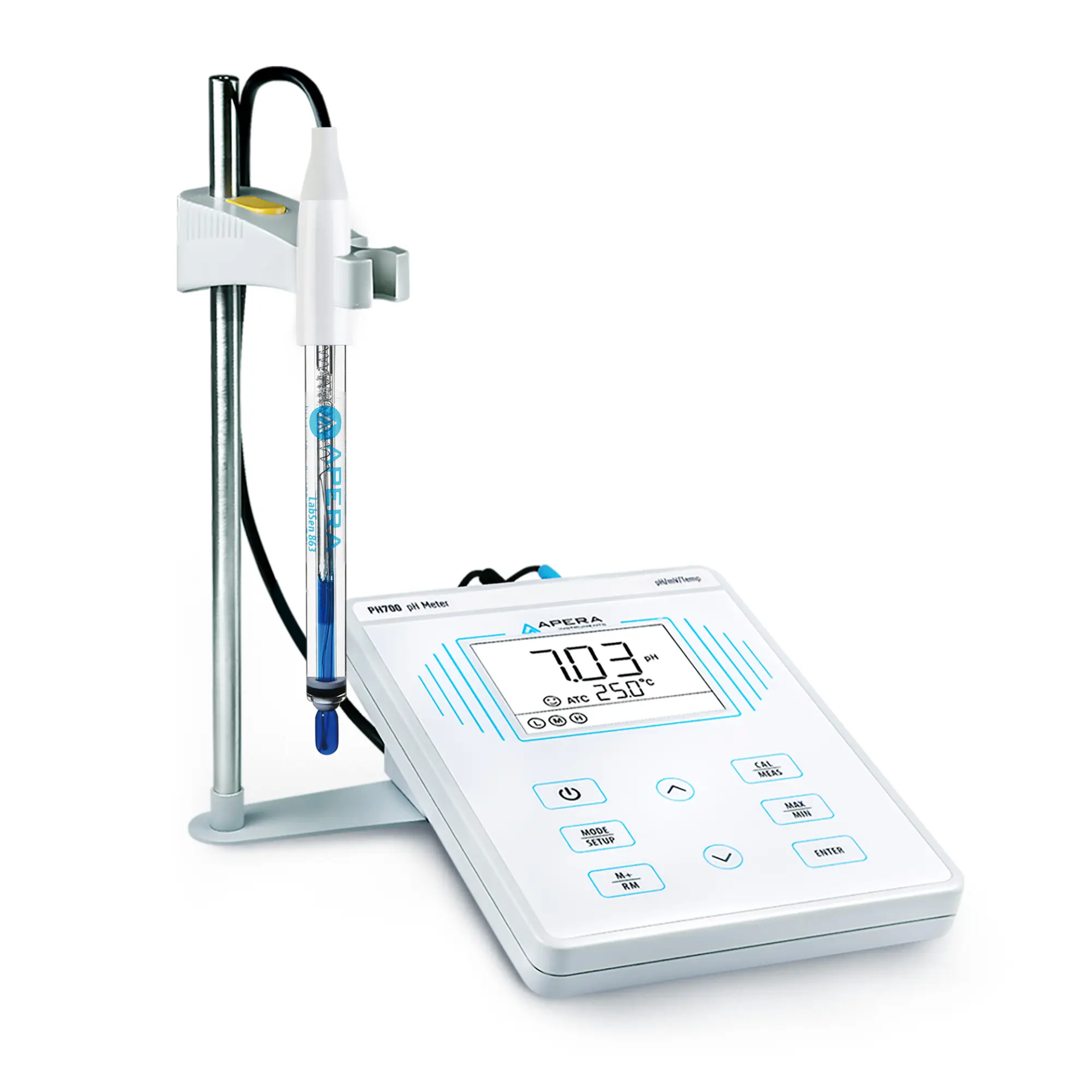 Labcompare Ph Meter PH700-HT Benchtop Lab pH Meter for High-temperature Liquids (up to 130 ...