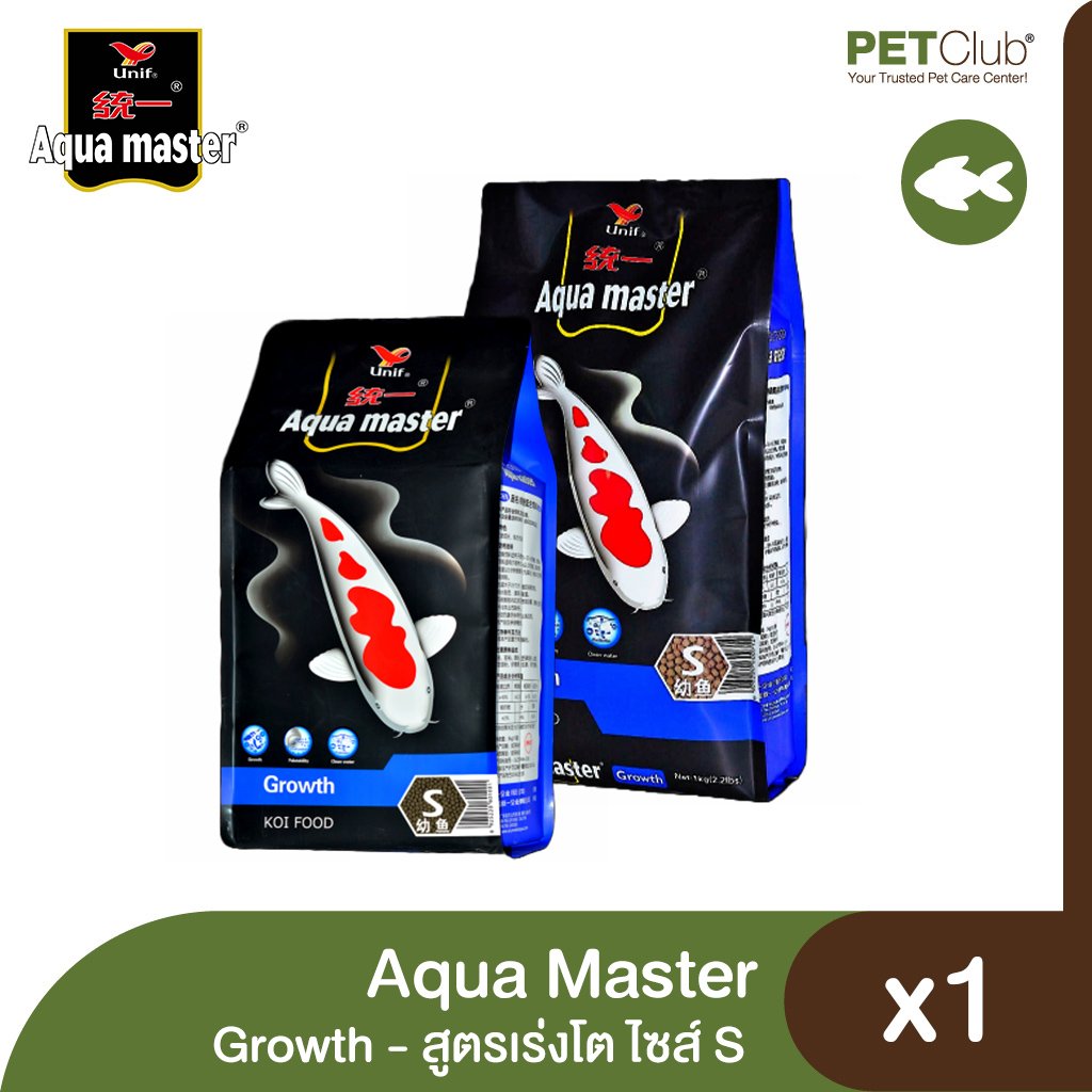 Aqua Master Growth S - อาหารปลาสูตรเร่งโต เม็ดเล็ก