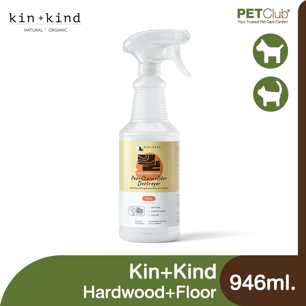 Kin+Kind for Hardwood+Floor - สเปรย์ดับกลิ่นสำหรับพื่นไม้ 946ml.