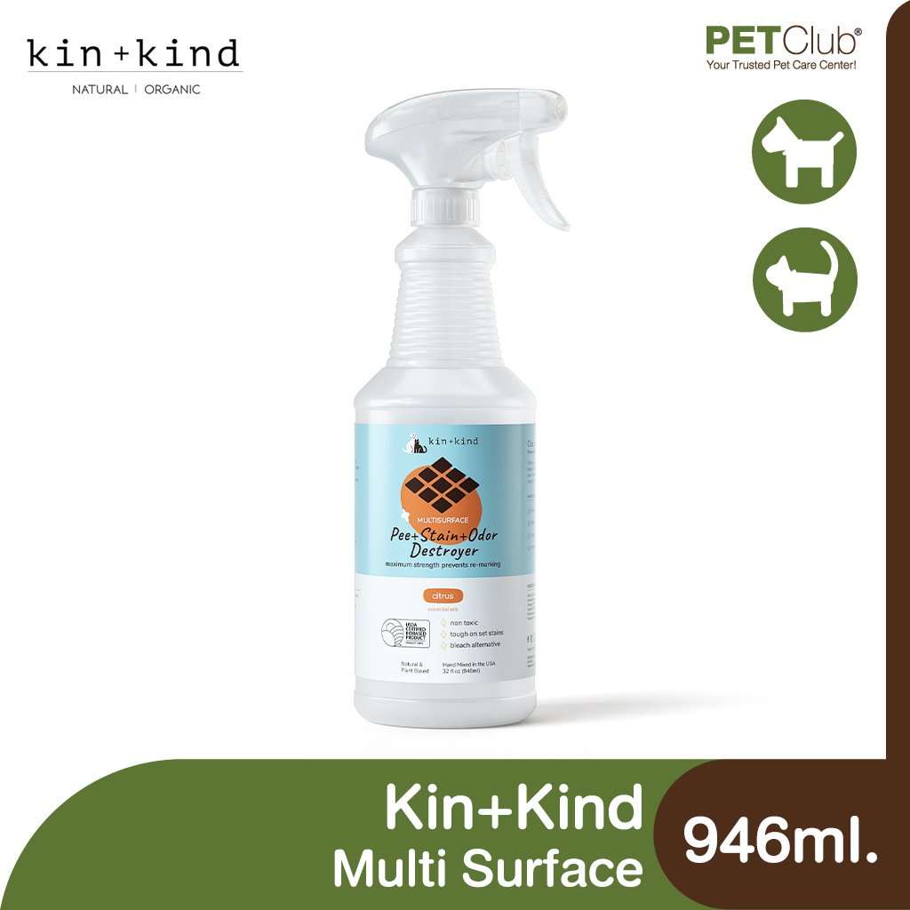 Kin+Kind Pee+Stain+Odor Destroyer (Multi-Surface) - Citrus 946ml.
