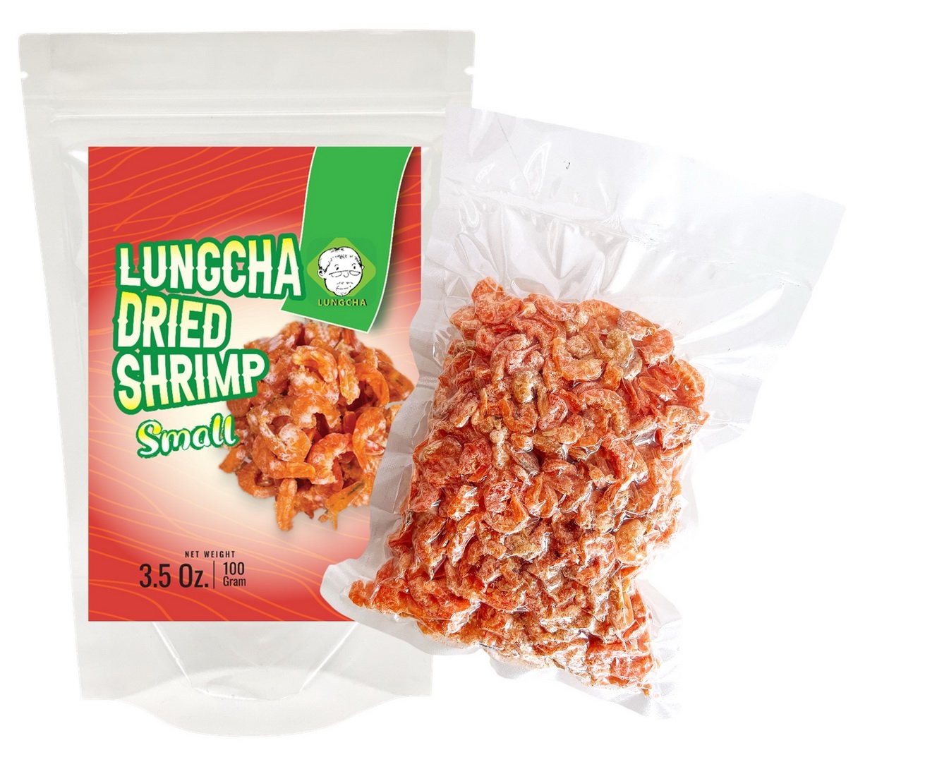 Dried Shrimps with Salt for Asian Cuisine Fresh Seafood Flavor or Eat As Snack Sun Dried  100 gram (3.5 oz)