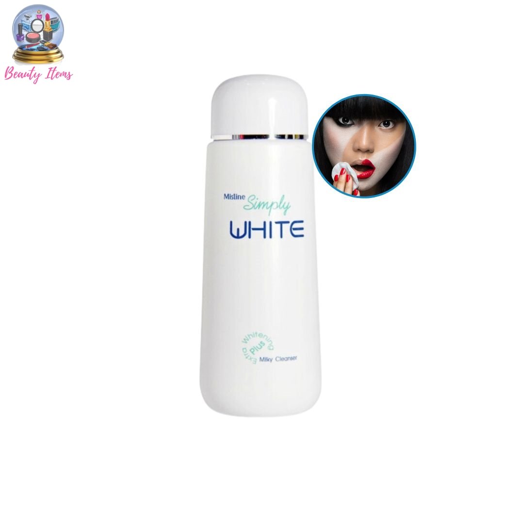 เคลนซิ่งน้ำนม มิสทีน ซิมพลี ไวท์ พลัส เอ็กซ์ตร้า ไวท์เทนนิ่ง ขนาด 120 มล. Mistine Simply White plus Extra Whitening Milky Cleanser 120 ml.