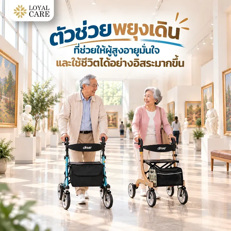 ทำไม Rollator ถึงสำคัญ? ตัวช่วยพยุงเดินที่ช่วยให้ผู้สูงอายุมั่นใจและใช้ชีวิตได้อย่างอิสระมากขึ้น
