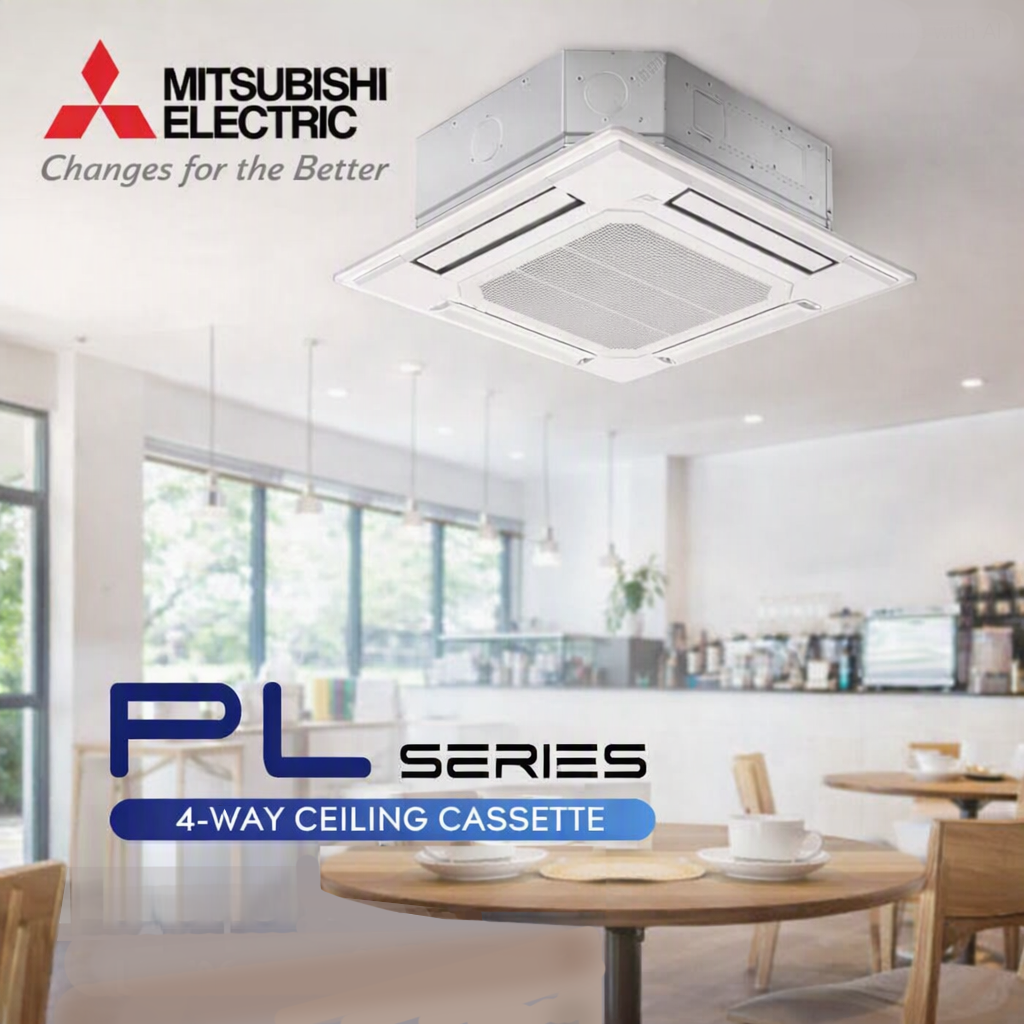 Mitsubishi PL- Series 4‑Way Ceiling Cassette