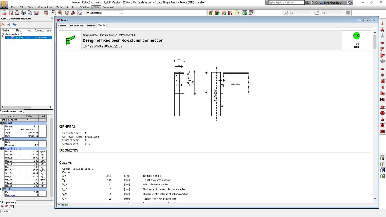 การวิเคราะห์โครงสร้างเหล็กโดยใช้โปรแกรม Autodesk Robot Structural Analysis Professional 2020 (ตอนที่ 4) การวิเคราะห์โครงสร้างเหล็กโดยใช้โปรแกรม Autodesk Robot Structural Analysis Professional 2020 (ตอนที่ 4)