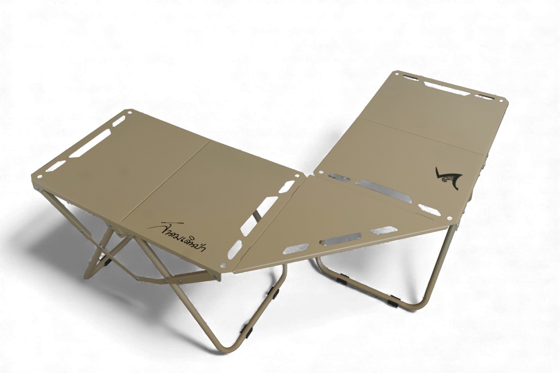 โต๊ะ L สีกากี