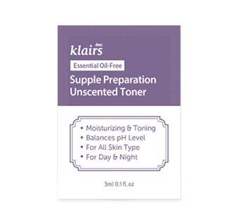 Klairs Supple Preparation Unscented Toner 3ml*3ea