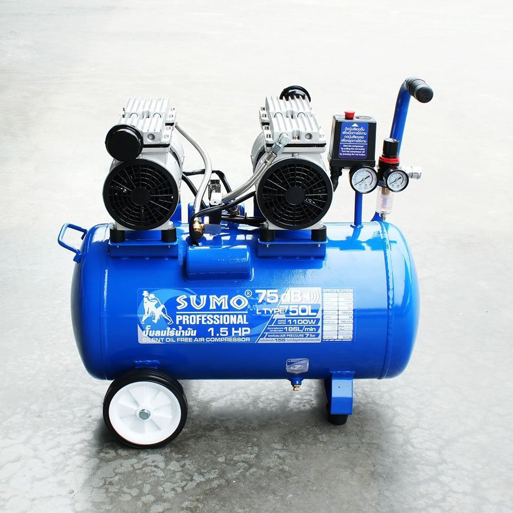 SUMO ปั๊มลมไร้น้ำมัน Silent Oil Free Air compressor L Type 50L - tp ...