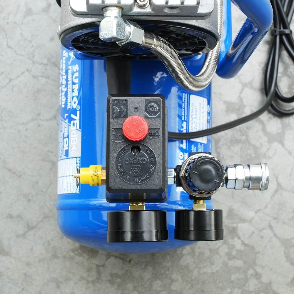 SUMO ปั๊มลมไร้น้ำมัน Silent Oil Free Air compressor L Type 9L - tp ...