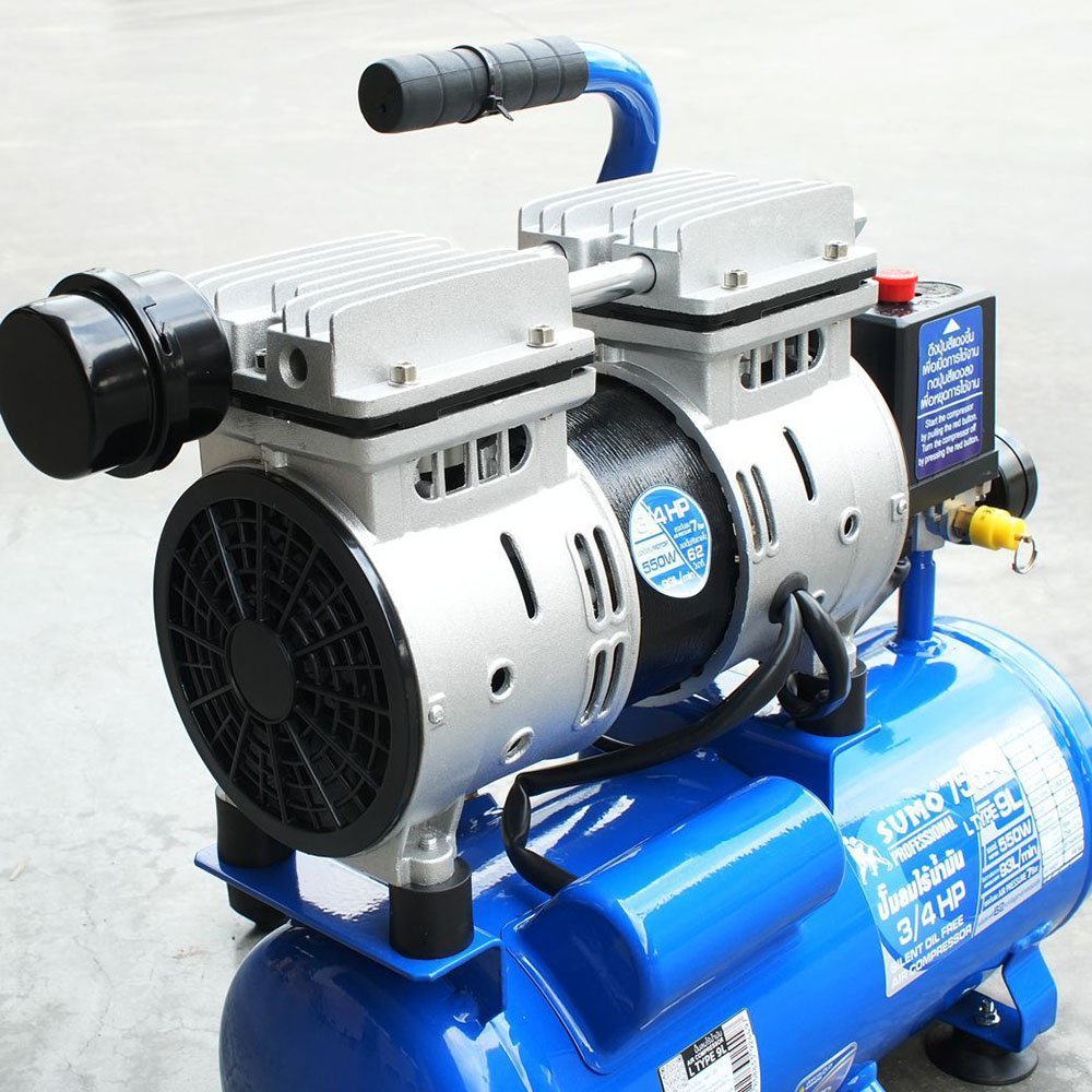 SUMO ปั๊มลมไร้น้ำมัน Silent Oil Free Air compressor L Type 9L - tp ...