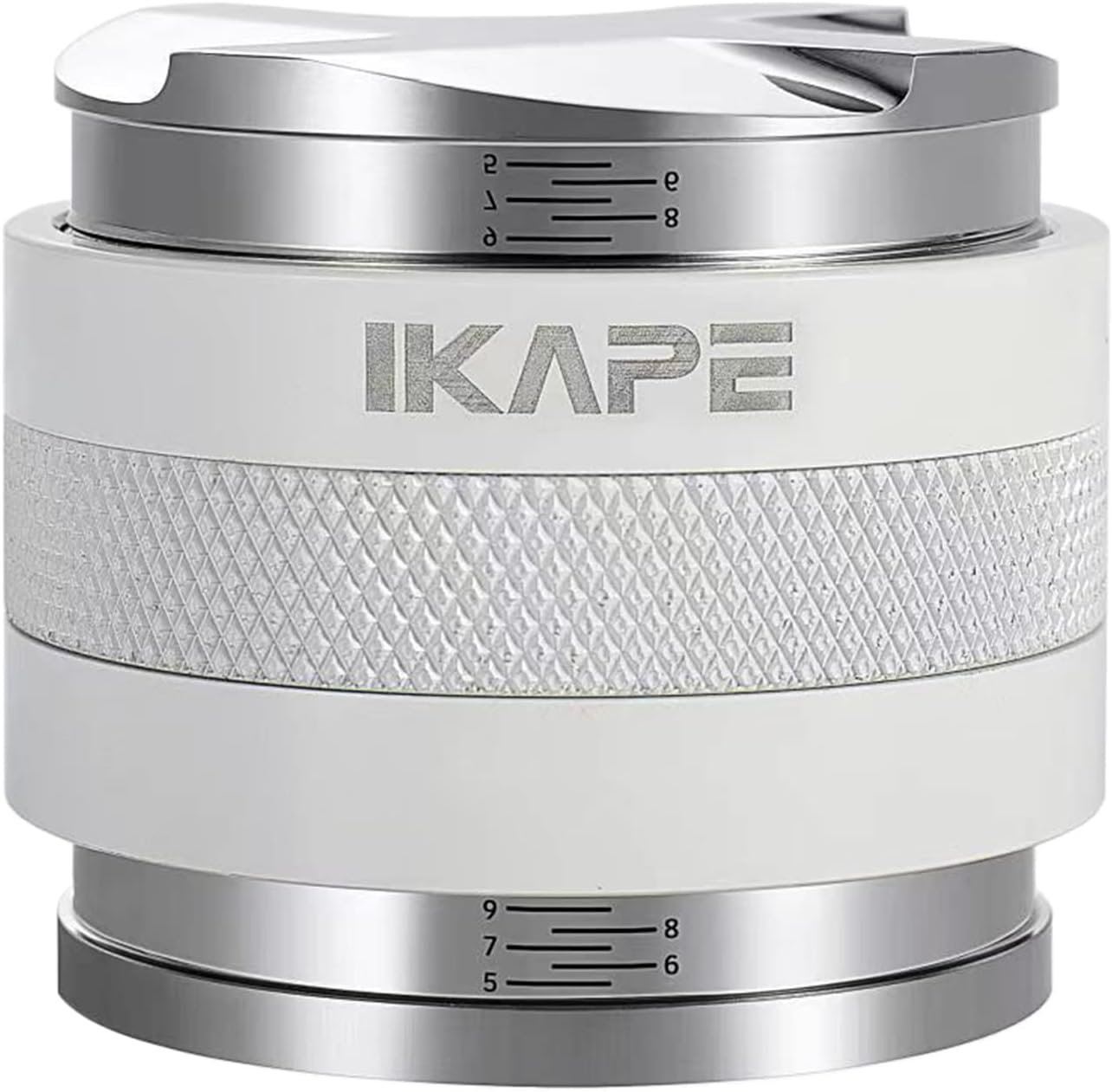 IKAPE 2 in 1 Distributor & Tamper ที่เกลี่ยผงกาแฟและแทมเปอร์ สีขาว 2in1 ขนาด 51 / 53.30 / 58.5 mm