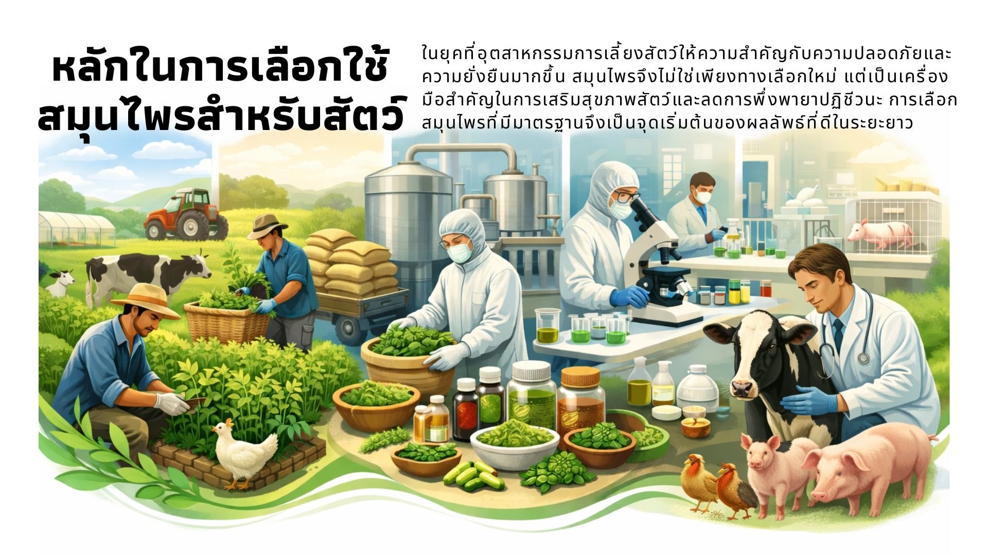 หลักในการเลือกใช้สมุนไพรสำหรับสัตว์