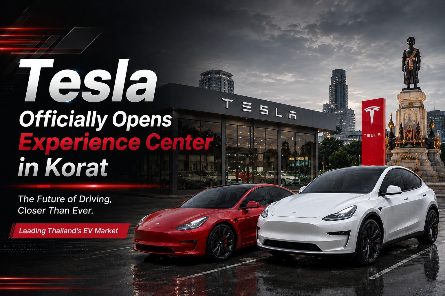 Tesla Officially Opens Experience Center in Korat