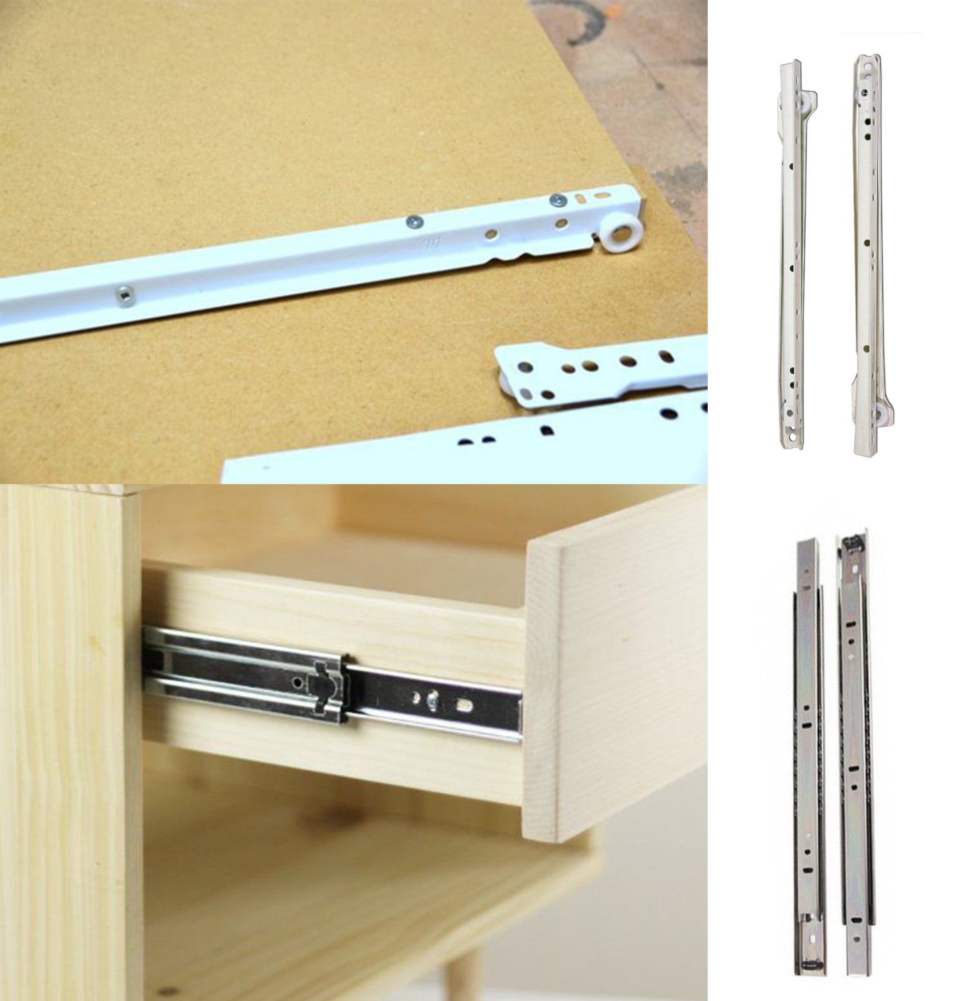 ข้อแตกต่างระหว่างรางลิ้นชักรับใต้และรางลูกปืน  ข้อแตกต่างระหว่างรางลิ้นชักรับใต้และรางลูกปืน