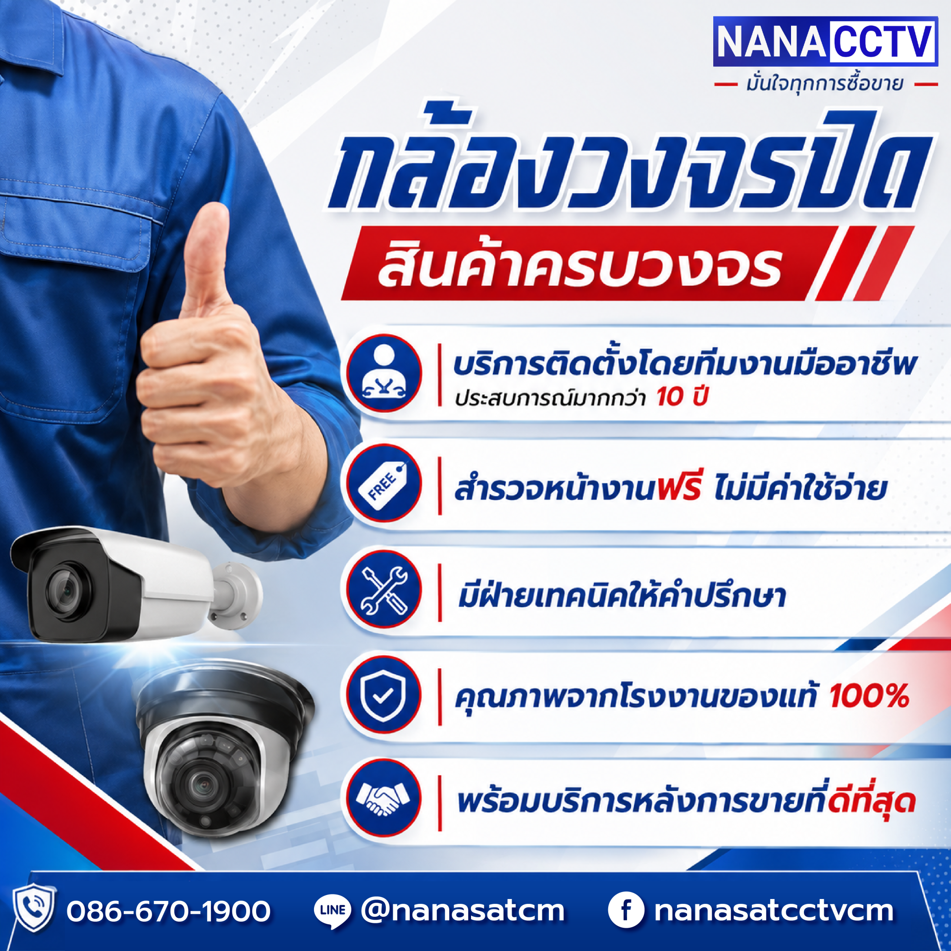  กล้องวงจรปิดเชียงใหม่ สินค้าครบวงจร ต้องที่ นานาแซท