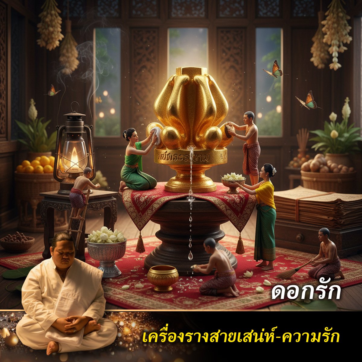ดอกรัก (เครื่องรางของขลังดอกรัก เนื้อทองแดง)