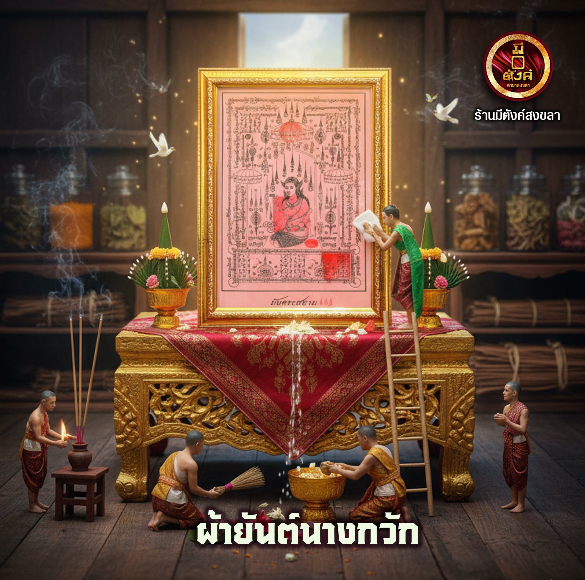 ผ้ายันต์นางกวักมหาเสน่ห์