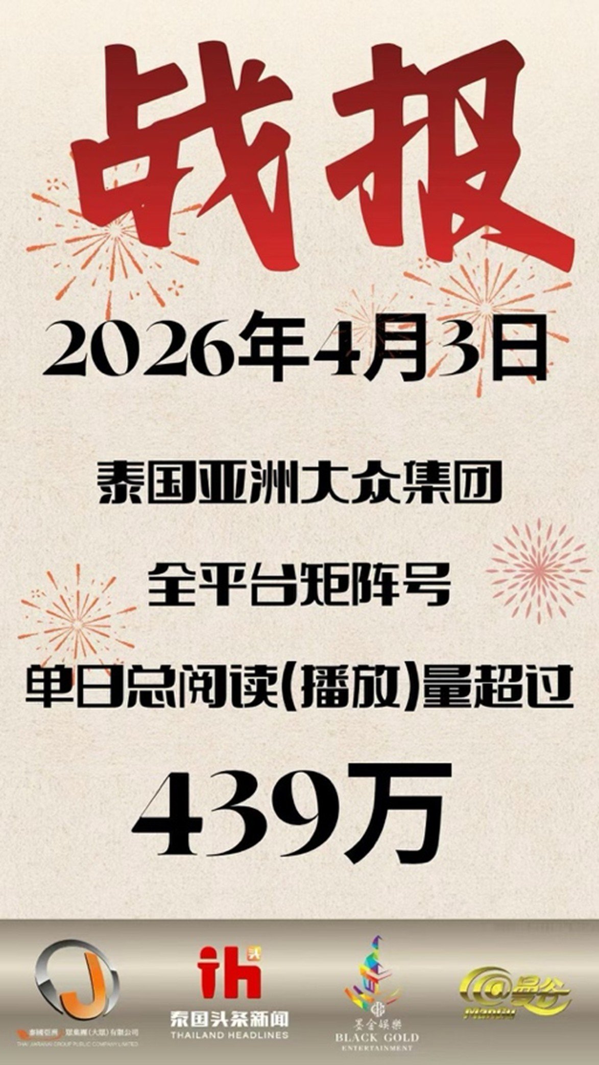 4月3日 【单日数据破439w+】