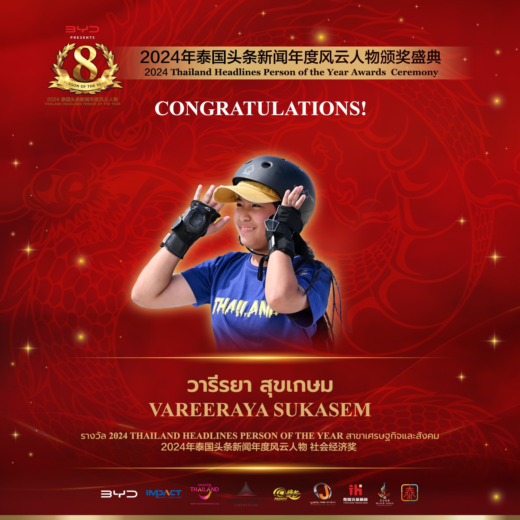 【ยินดีด้วย! คุณวารีรยา สุขเกษม นักกีฬาที่อายุน้อยที่สุดของไทยในการแข่งขันโอลิมปิก ได้รับรางวัล เศรษฐกิจและสังคม 】 【ยินดีด้วย! คุณวารีรยา สุขเกษม นักกีฬาที่อายุน้อยที่สุดของไทยในการแข่งขันโอลิมปิก ได้รับรางวัล เศรษฐกิจและสังคม 】