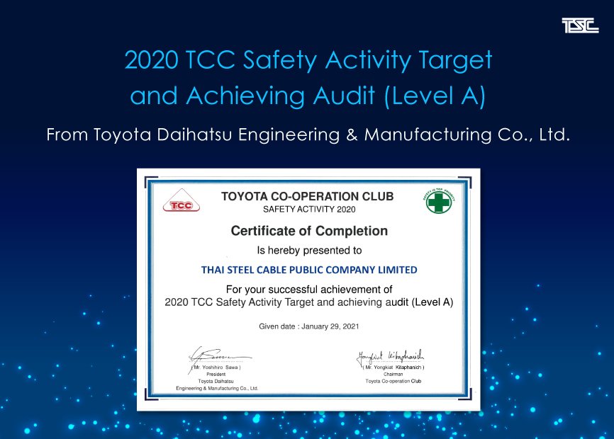 2020 TCC Safety Activity Target and Achieving audit (Level A)