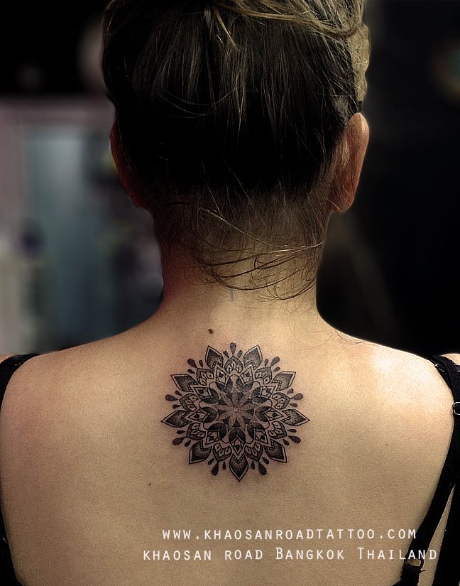 2pcs Lotus Henna Mandala Tattoo UnderHood Temporary Tattoo Women Back Waist  Hand | eBay