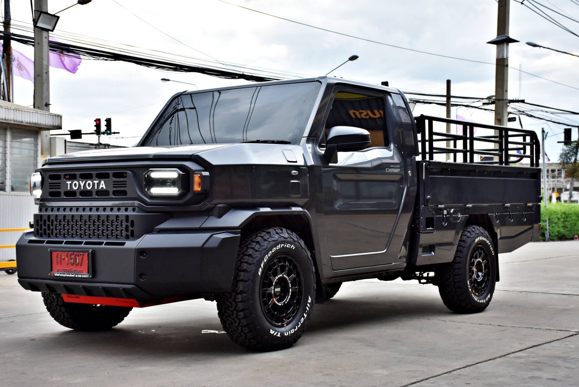 Toyota Hilux Champ - เปลี่ยนโช๊คอัพ PROFENDER QUEEN SERIES+PIGGYBACK LENSO MX-EBOLA XT-005 BFGOODRICH KO2