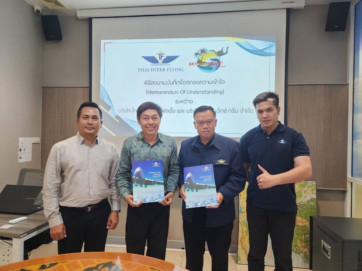 Thai Inter Flying ได้มีการลงนามความร่วมมือกับ SKY EXTREME