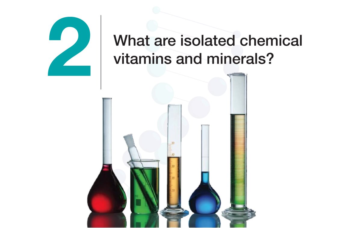 What are isolated chemical vitamins and minerals?