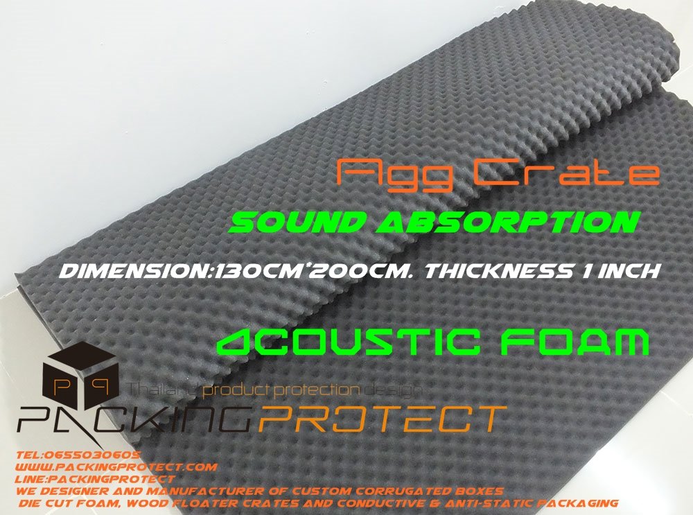 ฟองน้ำรังไข่ Studiofoam แผ่นซับเสียงห้อง แผ่นซับเสียงรังไข่ แผ่นซับเสียงรังไข่ Acoustic foam สีเทาดำขนาดใหญ่ 125*200ซม.หนา1นิ้วราคา290บาท