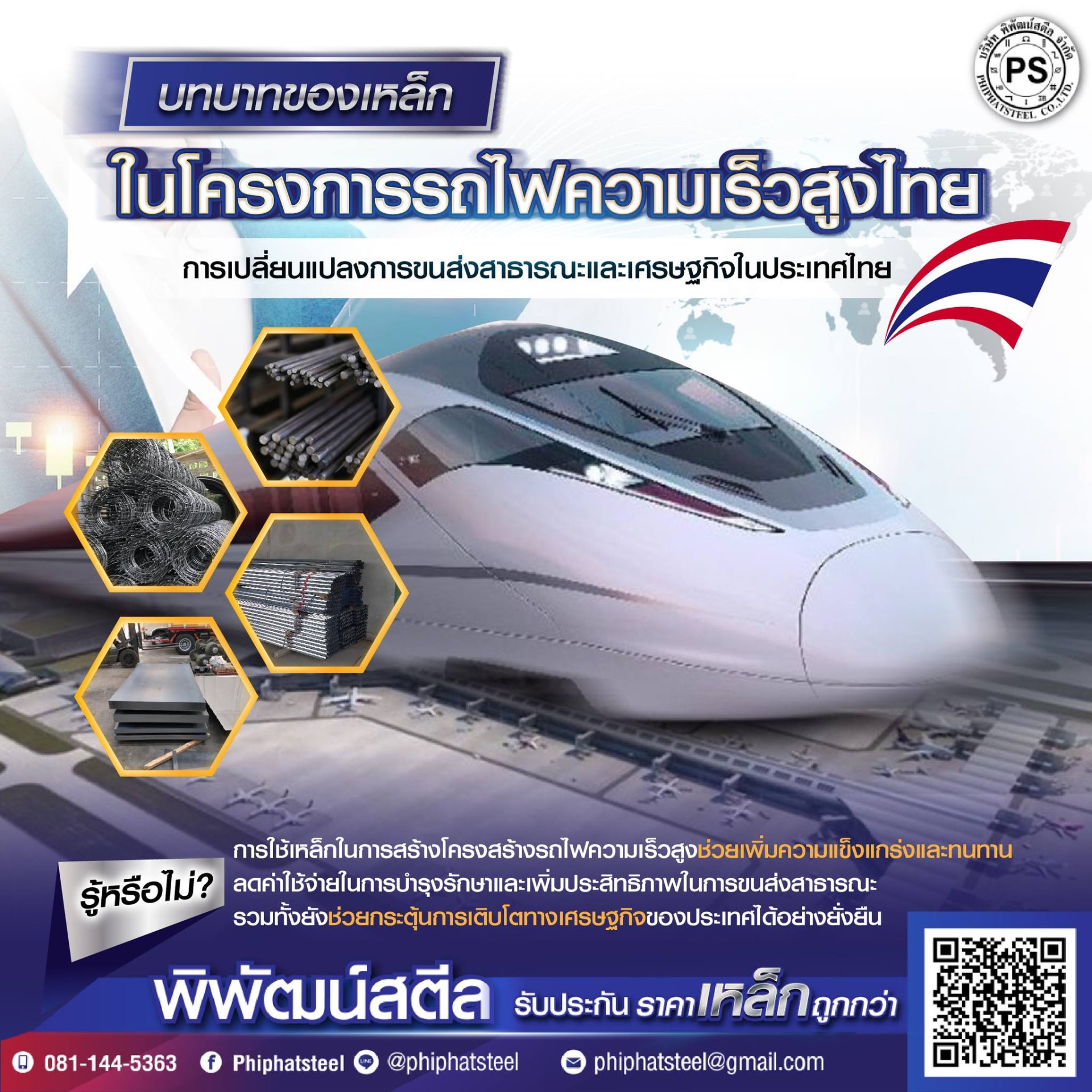 บทบาทของเหล็กในโครงการรถไฟความเร็วสูง