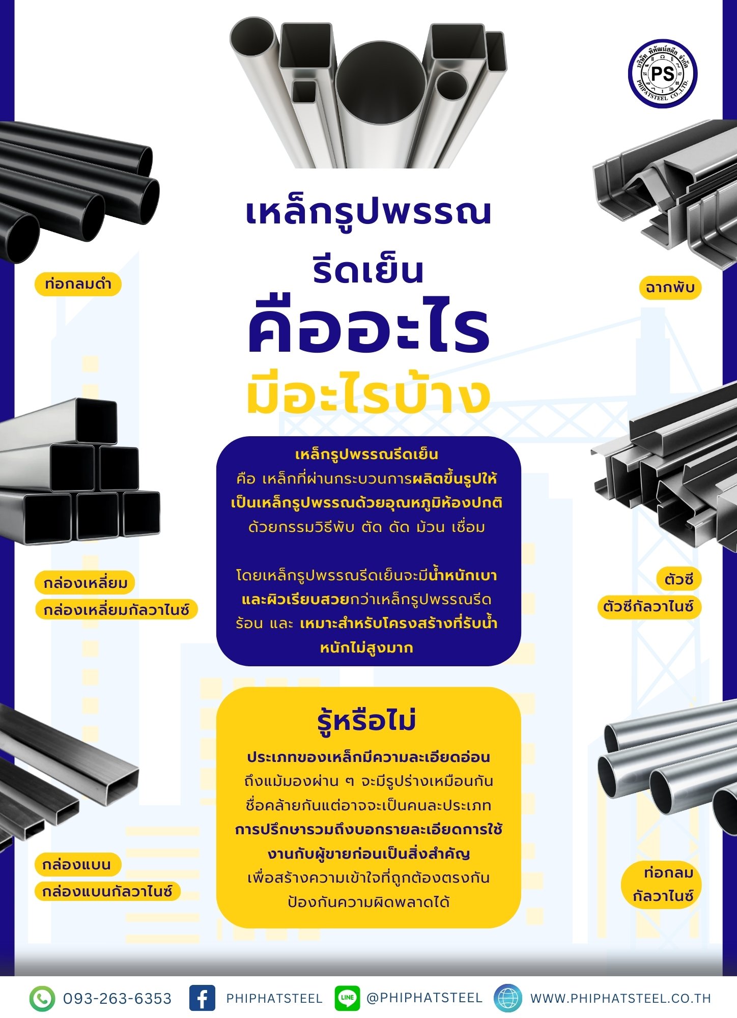 เหล็กรูปพรรณรีดเย็น เหล็กรูปพรรณรีดเย็น