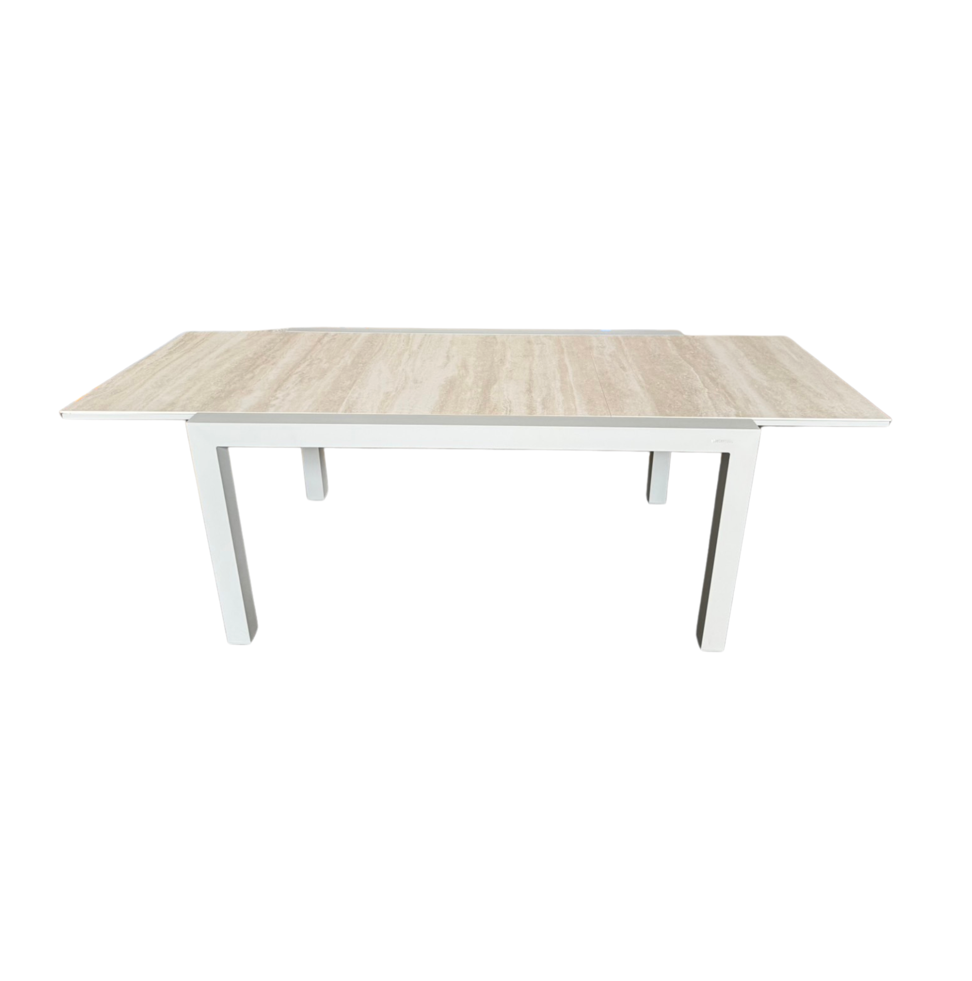 LIVORNO EXTENDING DINING TABLE 152-228 - TRAVERTINO WHITE - M S Natural ...